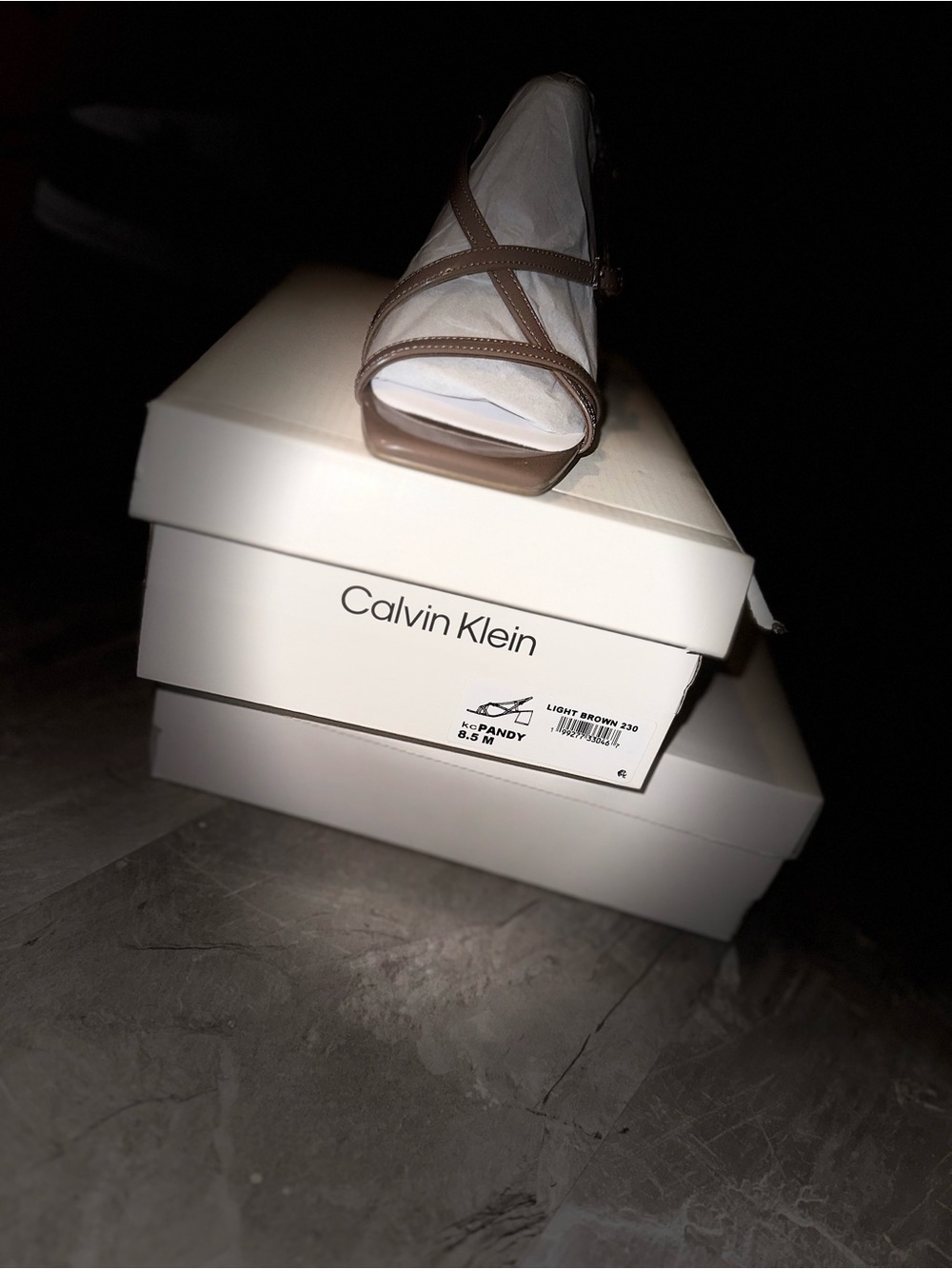 Calvin Klein Brown Strappy Open-Toe Heel